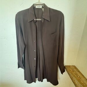 Equipment Chocolate Silk Blouse